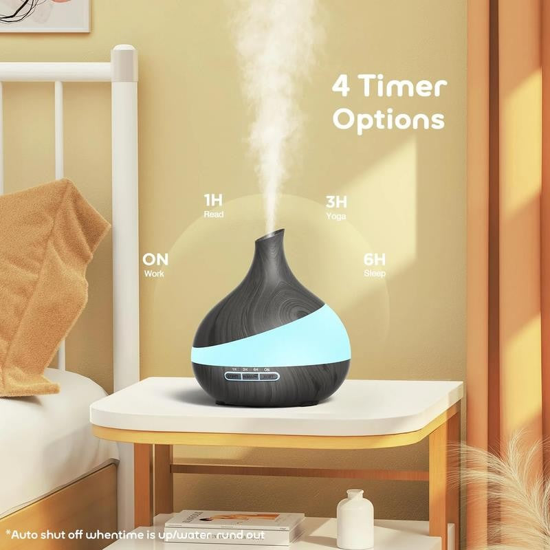 550Ml Essential Oil Diffuser, Upgraded Oil Diffuser for Large Room, Cool Mist Hu