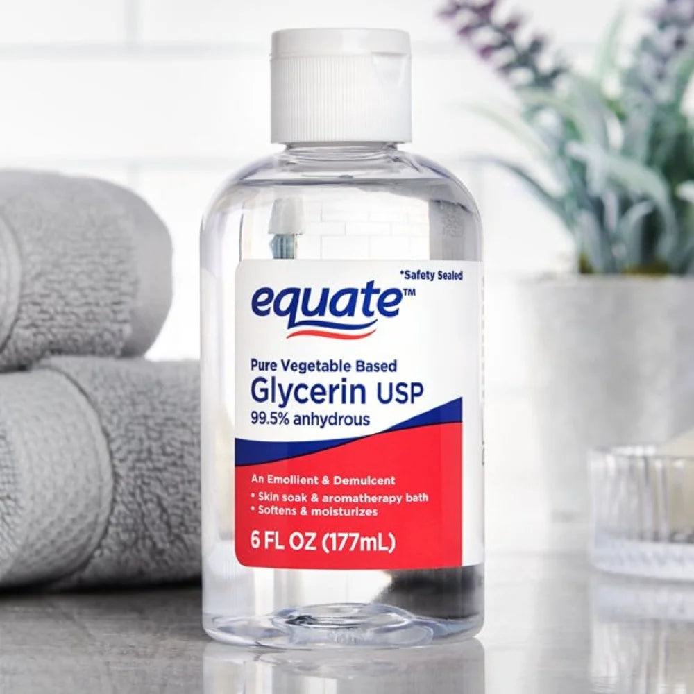 Equate, Pure Vegetable Based Liquid Glycerin Oil USP, Unscented, 6 Fl Oz