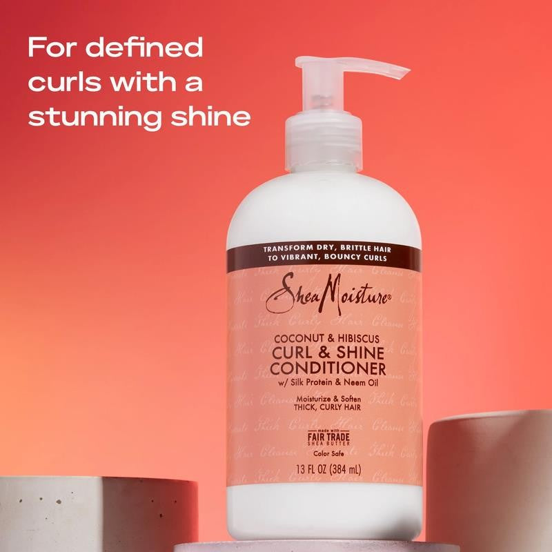 Curl & Shine Moisturizing Shampoo & Conditioner Set Coconut Hibiscus, 13 Oz 2 Co
